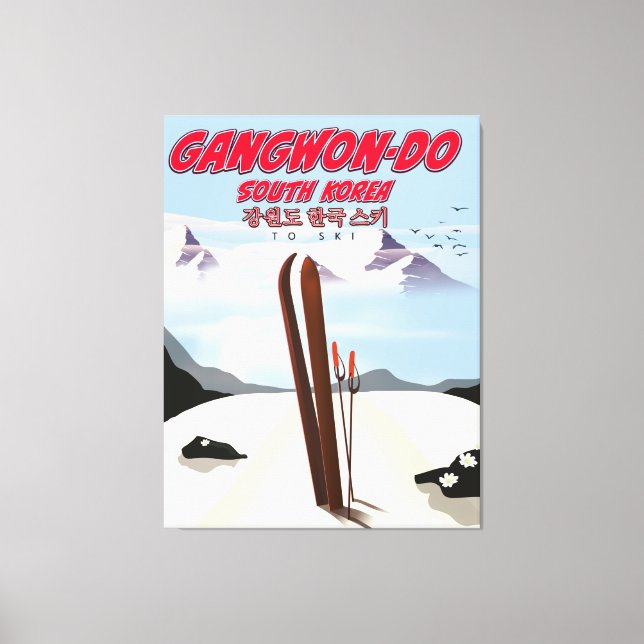 Gangwon do korea Skiposter Leinwanddruck (Vorderseite)