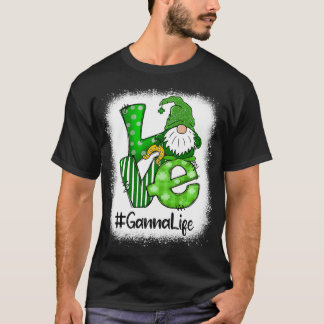 Ganna Liebe St Patricks Day gebleicht Gnome Lucky T-Shirt
