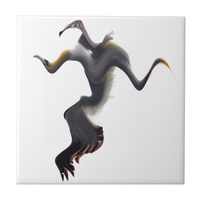 Gannets-Abstrakter Seebird Fliese (Vorderseite)