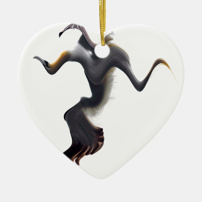 Gannets-Abstrakter Seebird Keramik Ornament (Vorne)