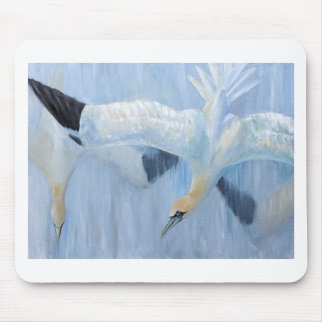 Gannets tauchende einzigartige Geschenke für Sie Mousepad (Vorne)