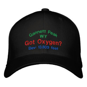 Gannett Peak Got Sauerstoff? bestickte Hülle Kappe