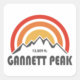 Gannett Peak Quadratischer Aufkleber