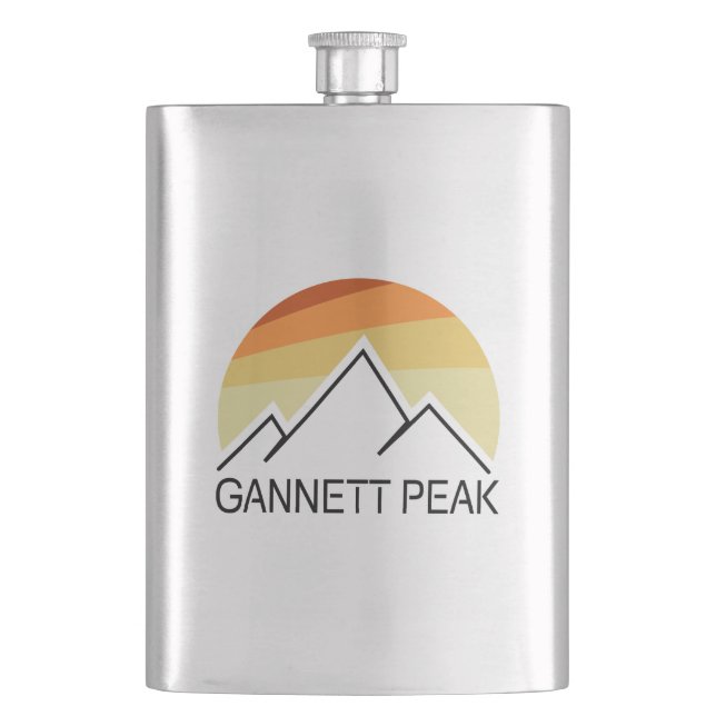 Gannett Peak Retro Flachmann (Vorderseite)