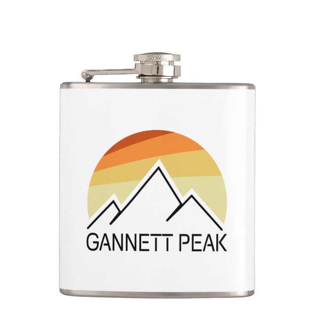 Gannett Peak Retro Flachmann (Vorderseite)