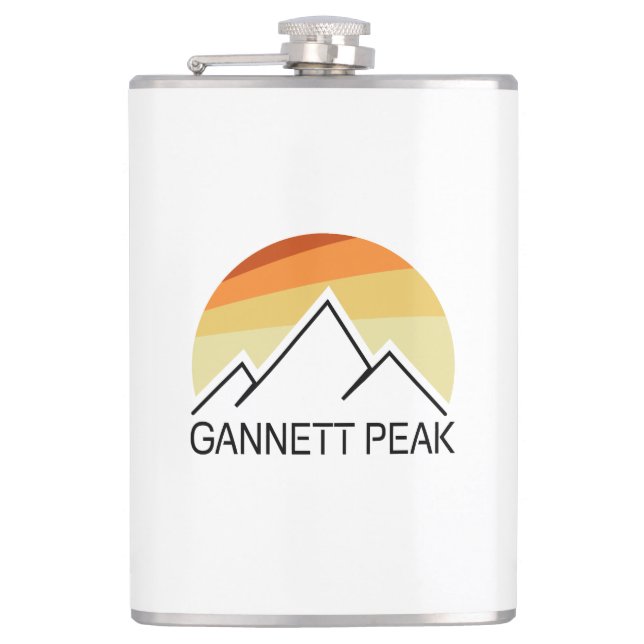 Gannett Peak Retro Flachmann (Vorderseite)