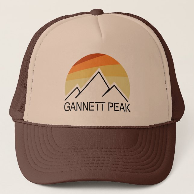Gannett Peak Retro Truckerkappe (Vorderseite)