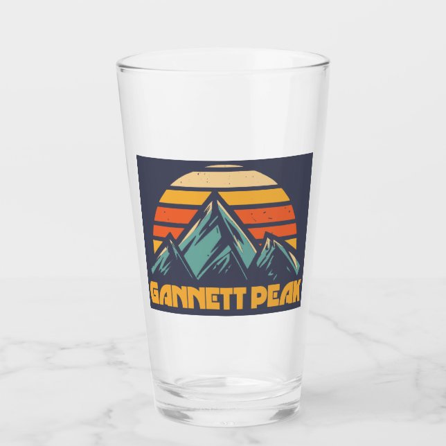 Gannett Peak Retro Türkis Glas (Vorderseite)