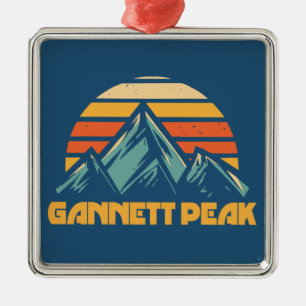 Gannett Peak Retro Türkis Ornament Aus Metall