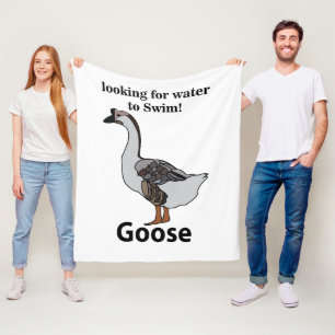 Gans auf der Suche nach Wasser zum Schwimmen Afrik Fleecedecke