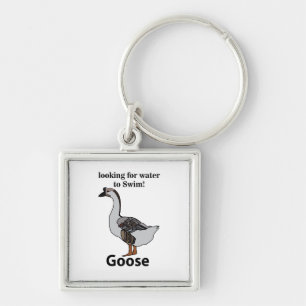 Gans auf der Suche nach Wasser zum Schwimmen Afrik Schlüsselanhänger