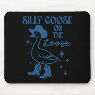 Gans auf freier Kuhgirl-Vintage-Cowboy-Alberner Mä Mousepad