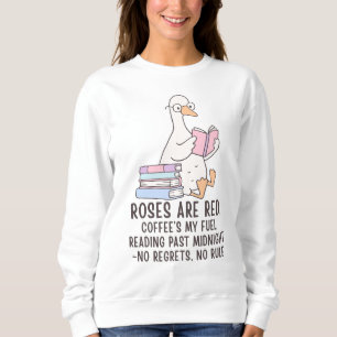 Gans der Bücherliebhaber Sweatshirt