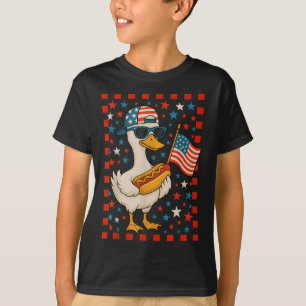 Gans hält lustige 4. Juli Hot Dog Shirts Tee