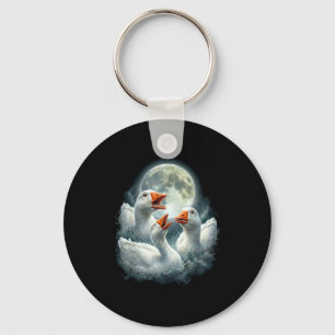 Gans heulender Mond Design lustiges Tier Gans Meme Schlüsselanhänger