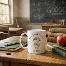 Gans ist zurück in der personalisierten Lehrertass