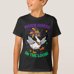 Gans mardi gras lustiger mardi Gans auf freiem Fuß T-Shirt