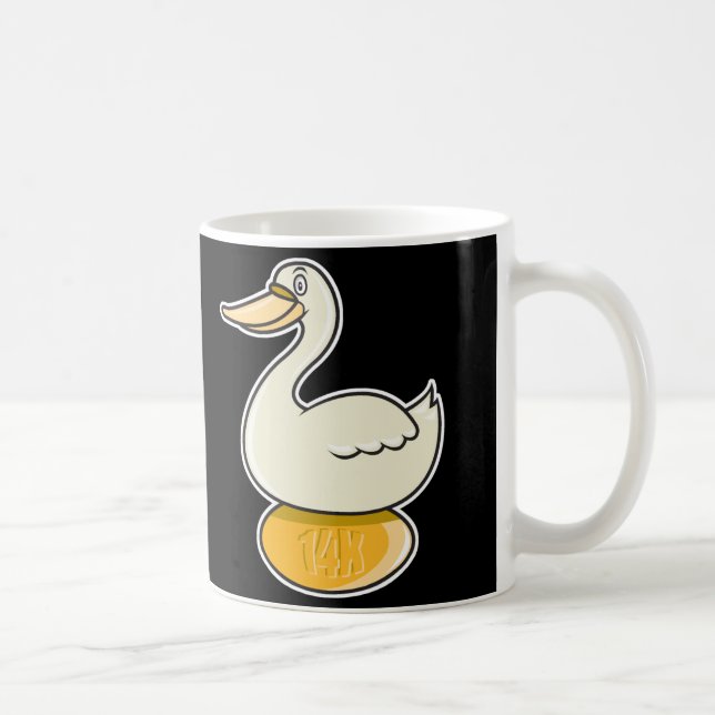Gans mit goldenem Ei Kaffeetasse (Rechts)