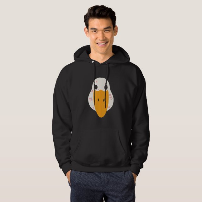 Gans Mit Pickeln Herren Kapuzenpullover Hoodie (Vorne ganz)