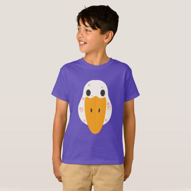 Gans mit Pickeln Kinder T-Shirt (Vorne ganz)