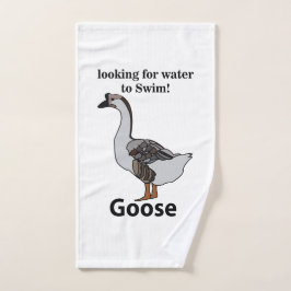 Gans sucht nach Wasser für schwimmende afrikanisch Handtuch