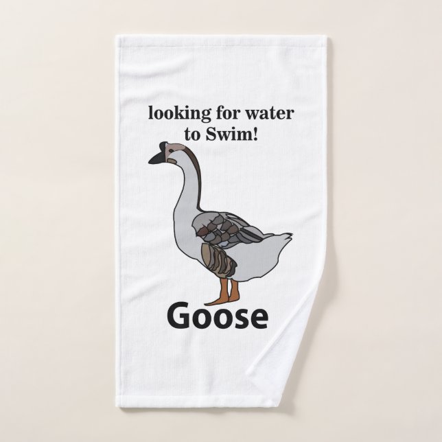 Gans sucht nach Wasser für schwimmende afrikanisch Handtuch (Handtuch)