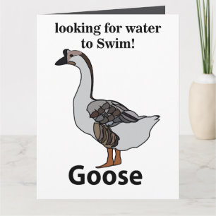 Gans sucht nach Wasser für schwimmende afrikanisch Karte