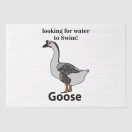 Gans sucht nach Wasser für schwimmende afrikanisch Seidenpapier