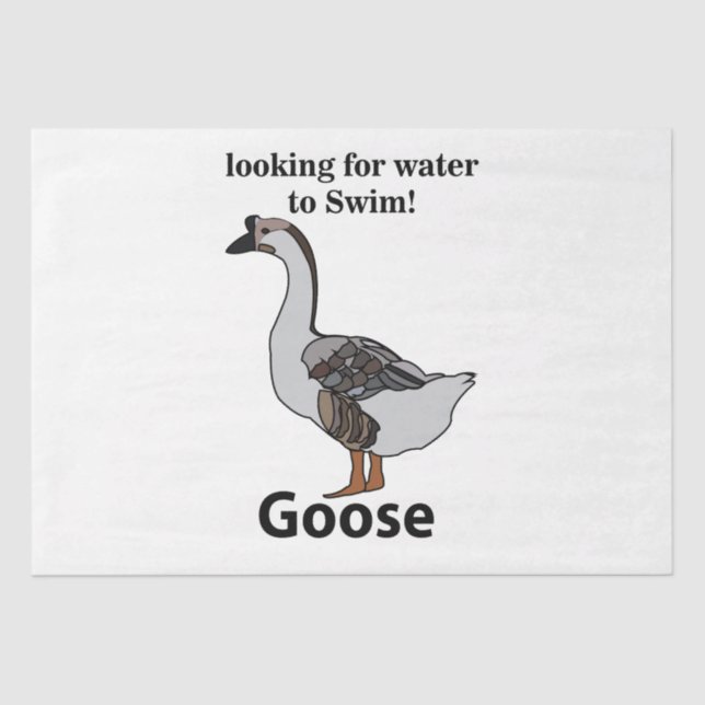 Gans sucht nach Wasser für schwimmende afrikanisch Seidenpapier (Vorderseite)