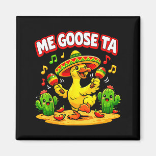 Gans ta lustige Gans Wortspiel fiesta Humor cinco Magnet