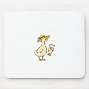 Gans trägt Sonnencreme auf, Sommer, Strand, Urlaub Mousepad