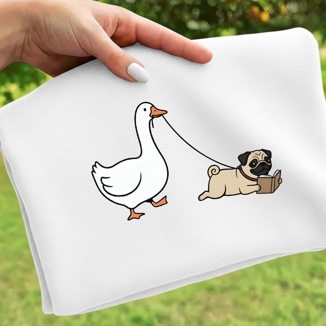 Gans und Hunde lesen T-Shirt Lustige Pug-Mutter (Von Creator hochgeladen)