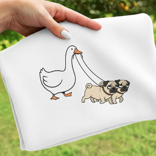 Gans und Hunde Tee Lustiger Pug Mom  