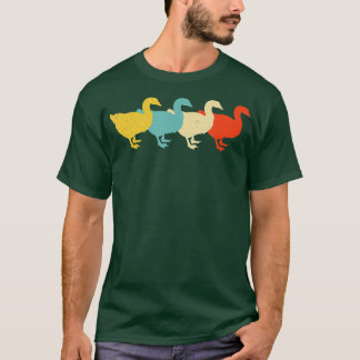 Gans Vintage Retro Wasservögel Tierliebhaber 60er T-Shirt