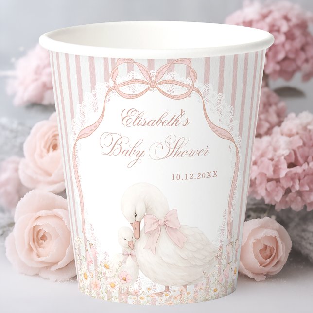 Gans Wildblumen-Spitze Baby Shower Pappbecher (Von Creator hochgeladen)