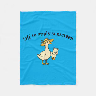 Gans zum Auftragen von Sonnencreme Sommer Strandur Fleecedecke