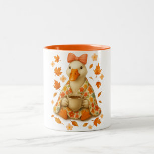 Gänschen-Coquette-Schleife mit Kaffee-Decke  Herbs Zweifarbige Tasse