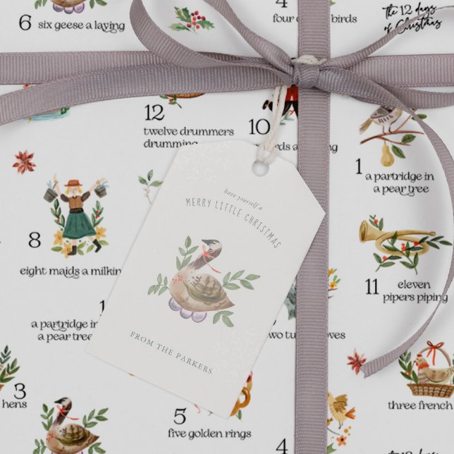 Gänse | 12 Weihnachtsfeiertag Geschenkanhänger (Von Creator hochgeladen)