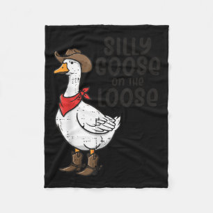 Gänse Albern auf Loose Cowboy Funny Animal Men W Fleecedecke