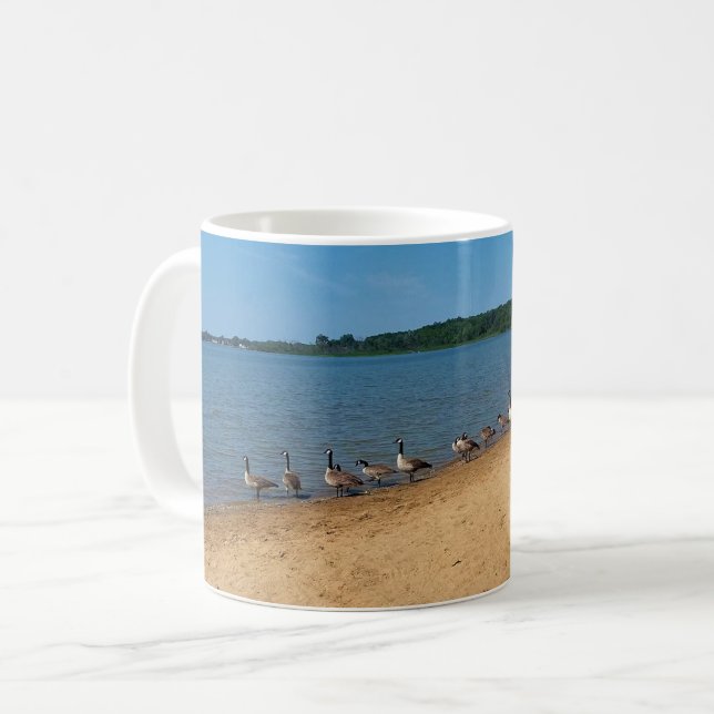Gänse am Silver Lake, Wisconsin Kaffeetasse (Vorderseite Links)