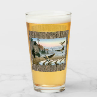 Gänse auf einem Bauernhof Glas
