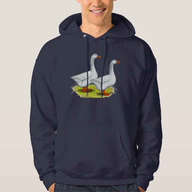 Gänse:  Embden Paare Hoodie (Vorderseite)