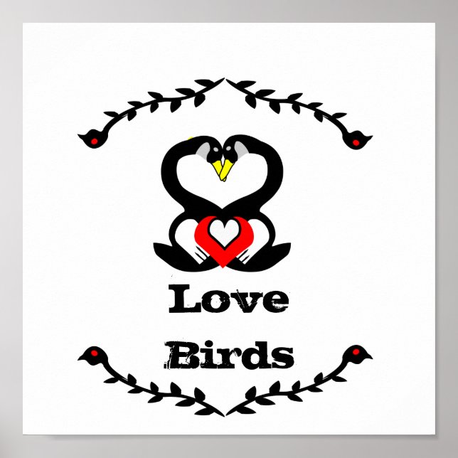 Gänse Familie Albern Gänse Love Birds Poster (Vorne)