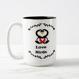 Gänse Familie Albern Gänse Love Birds Zweifarbige Tasse
