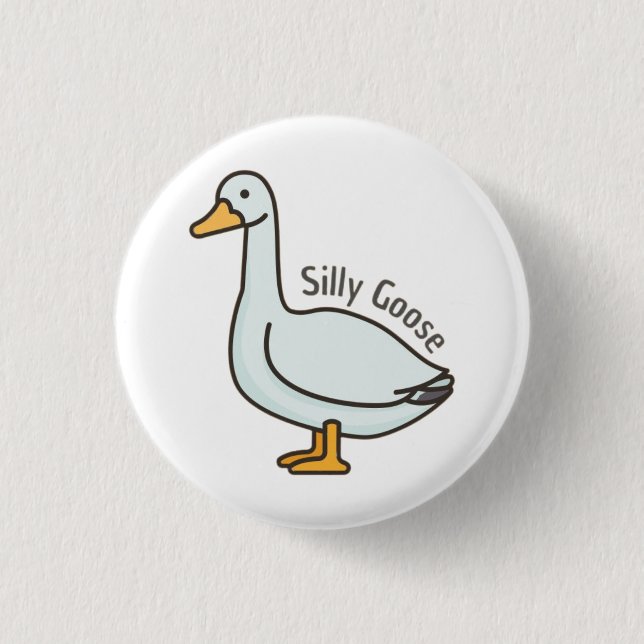 Gänse, Gänse, Alberne Gänse Button (Vorderseite)