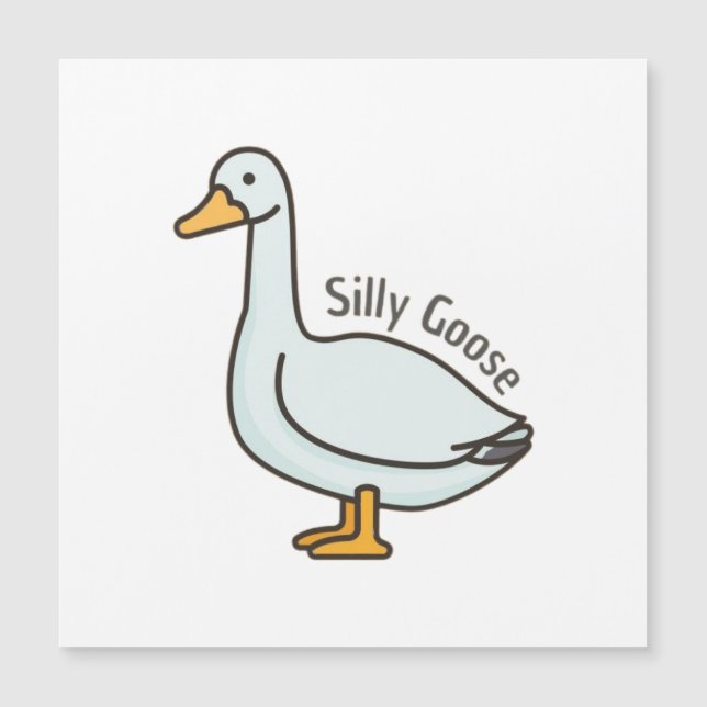 Gänse, Gänse, Alberne Gänse Magnetkarte (Vorderseite)