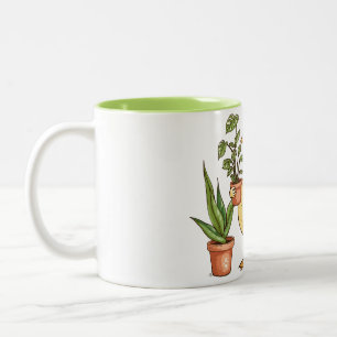 Gänse-Gartenbau-Tasse - Angetrieben von Pflanzen & Zweifarbige Tasse