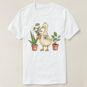 Gänse Gärtnerei Angetrieben von Pflanzen & Kaffee  T-Shirt