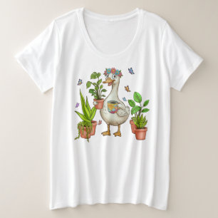 Gänse-Gärtnerei Powered by Pflanzen & Kaffee Vinta Große Größe T-Shirt
