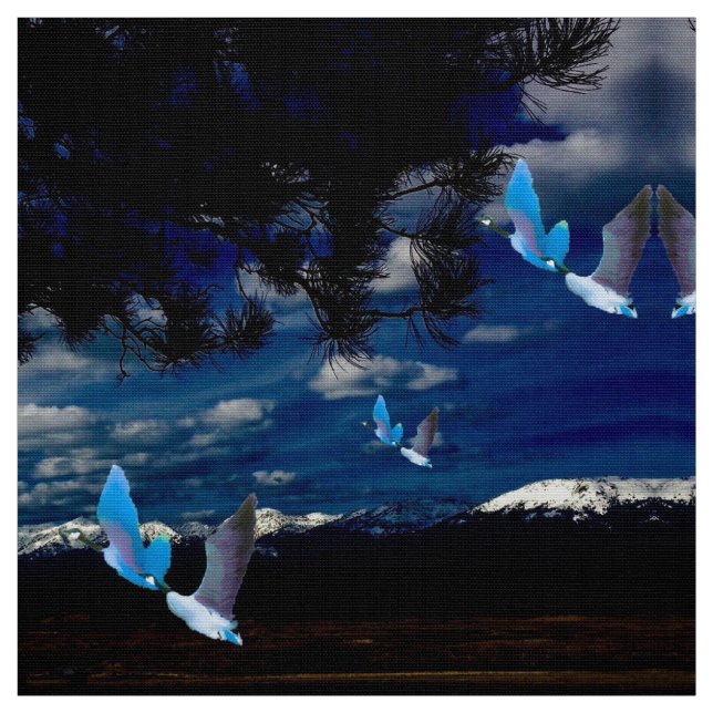 Gänse im Gebirge Stoff (Muster)